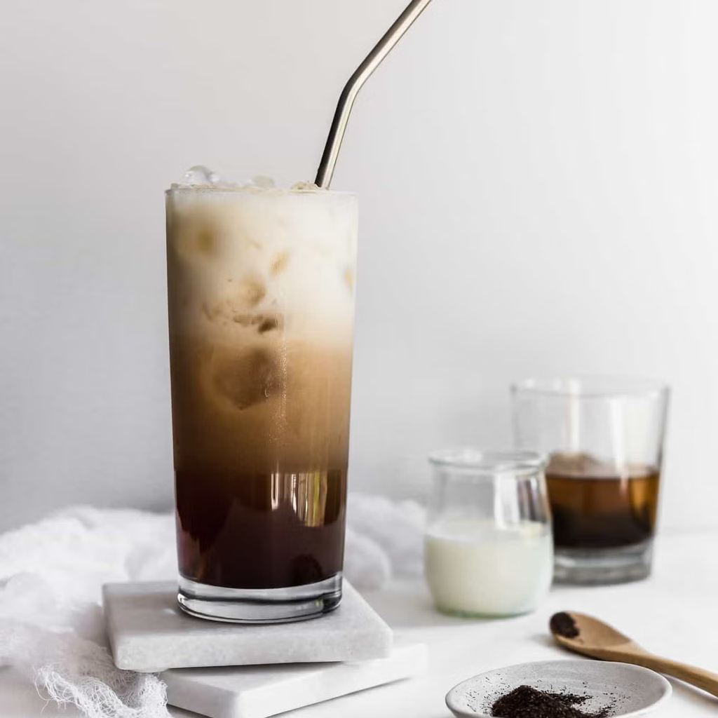 Coffee Hojicha Latte (glass/cup)