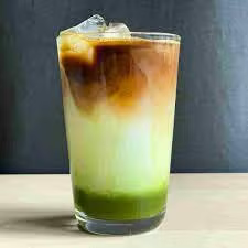 Coffee Matcha Latte (glass/cup)